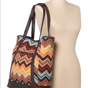 Missoni for Target Colore Zig Zag Tote Handbag NWT